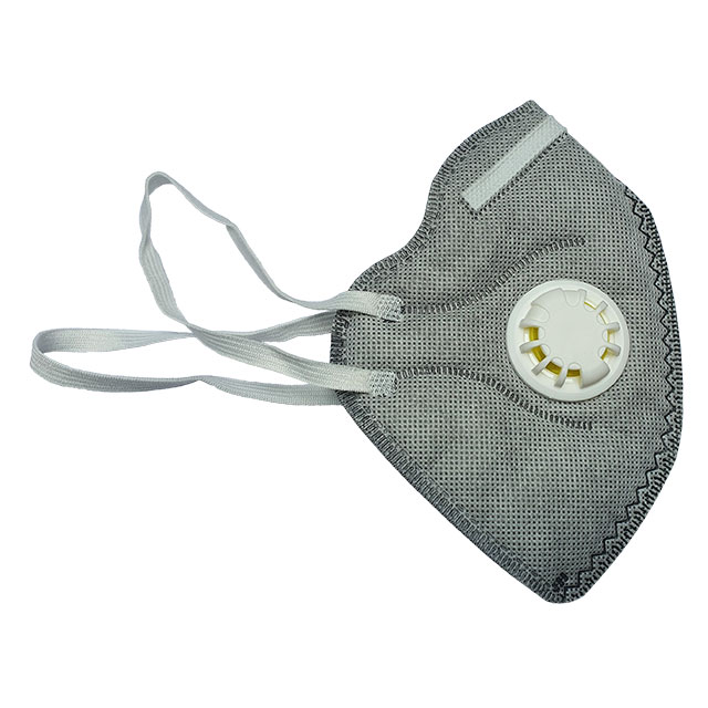 foldable respirator mask with exhalation valve