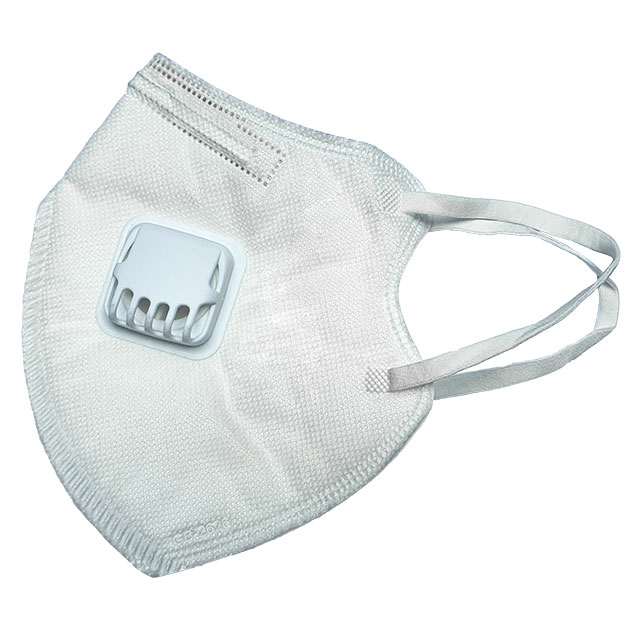 foldable respirator mask with exhalation valve