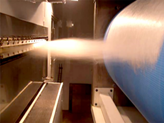 Melt blowing process Melt blowing process